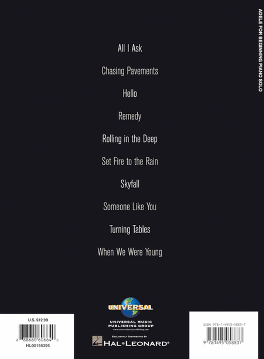 Adele for Beginning Piano Solo Piano Solo scores gallery preview page 6