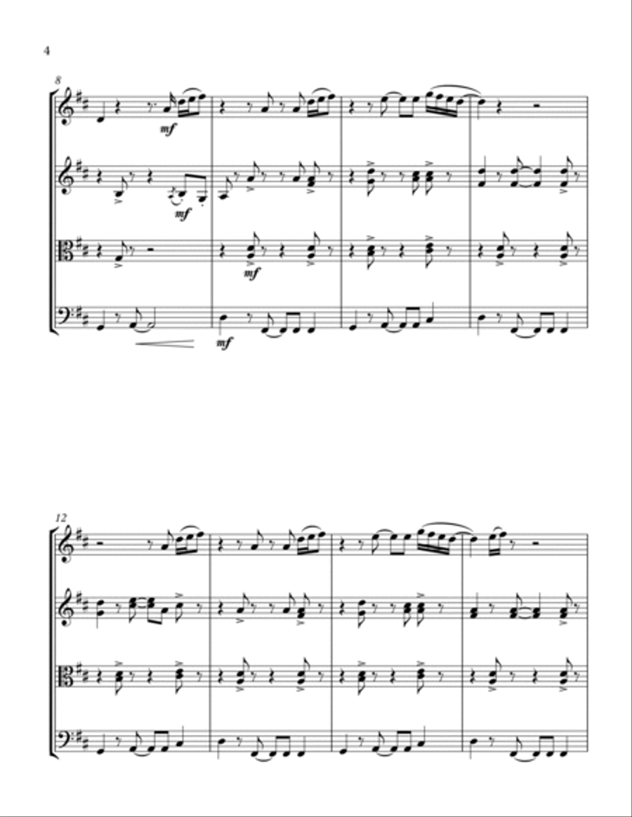 Thinking Out Loud String Quartet scores gallery preview page 5