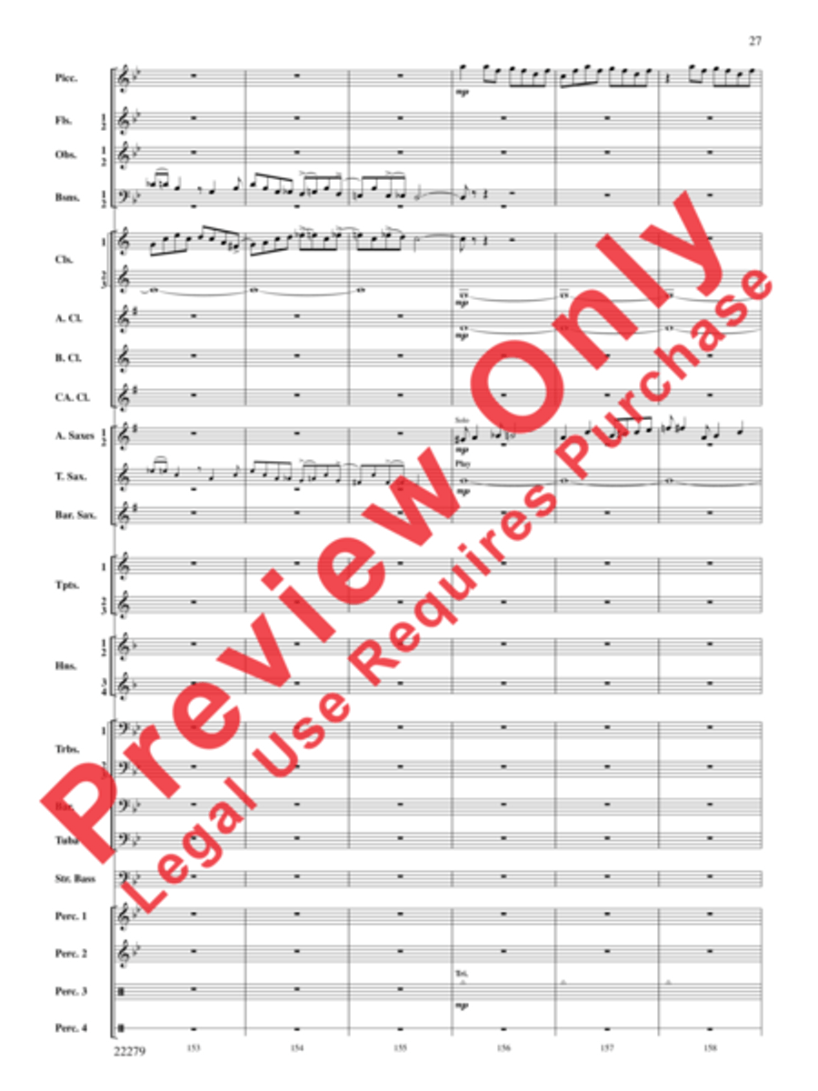 Bayou Breakdown Concert Band scores gallery preview page 28