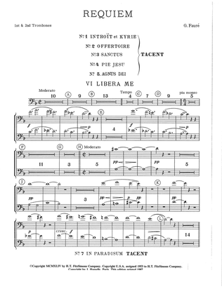 Requiem (Complete Orchestration) - Trombone 1, 2