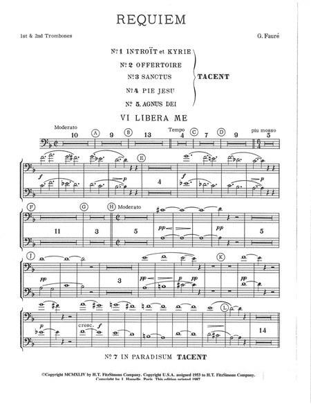 Requiem (Complete Orchestration) - Trombone 1, 2