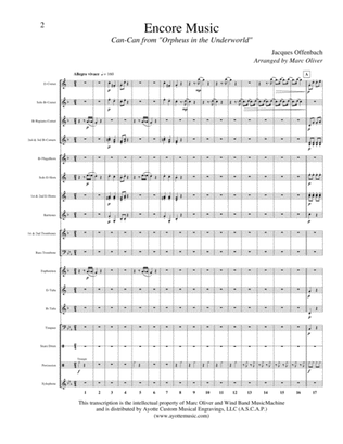 Encore Music ("Can-Can" from "Orpheus in the Underworld" for Brass Band