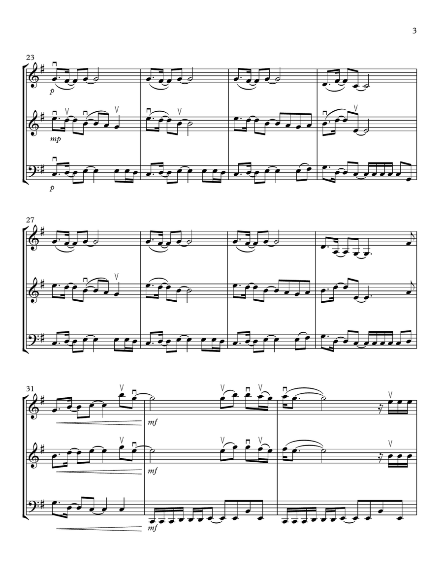 Ocean Eyes String Trio scores gallery preview page 3