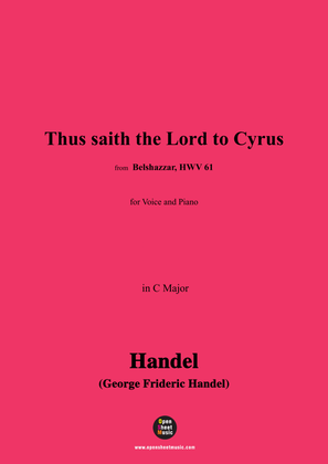 Book cover for Handel-Thus saith the Lord to Cyrus(Rejoice,my countymen),from 'Belshazzar,HWV 61',in C Major