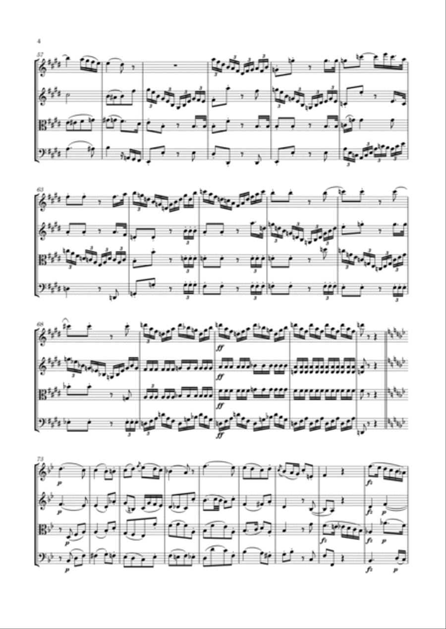 Haydn - String Quartet in D minor, Hob.III:83 ; Op.103 String Quartet scores gallery preview page 4