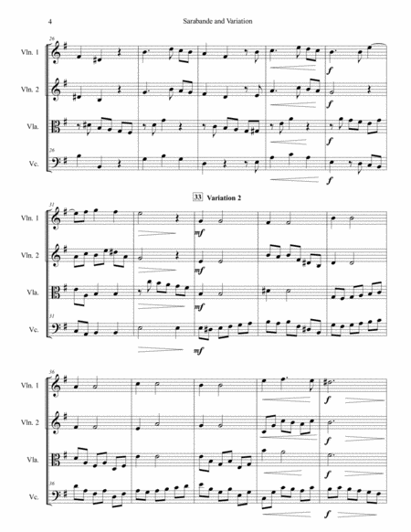 Sarabande and Variations for String Quartet image number null