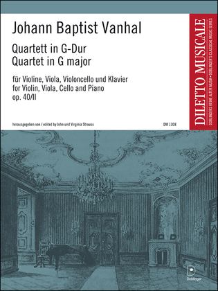 Book cover for Klavierquartett Nr. 2 in G-Dur op. 40 / 2