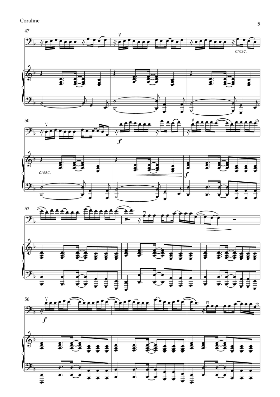 Coraline Piano scores gallery preview page 5