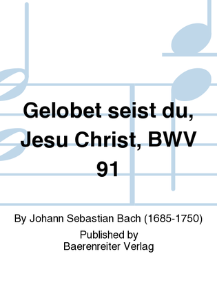 Book cover for Gelobet seist du, Jesu Christ, BWV 91