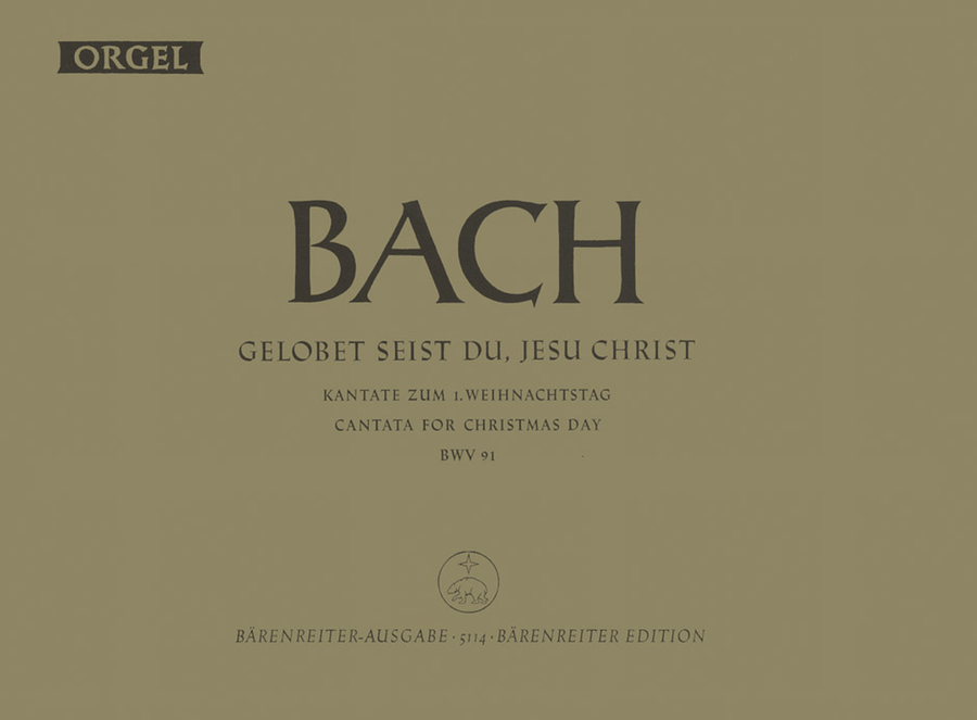 Book cover for Gelobet seist du, Jesu Christ, BWV 91