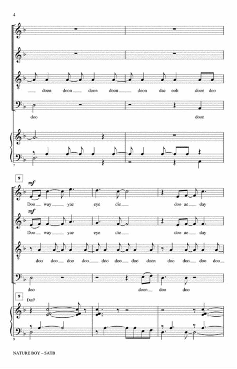 Nature Boy Choir scores gallery preview page 3