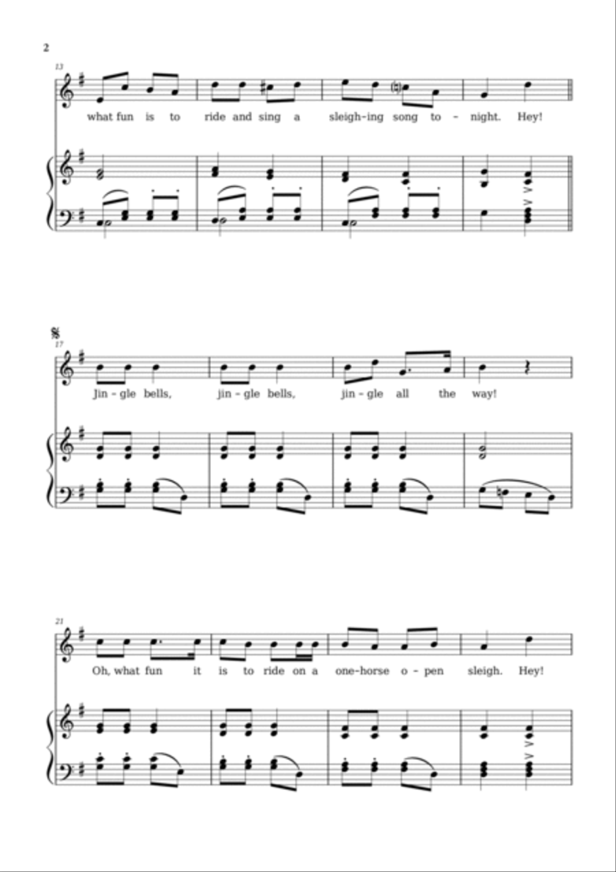 Jingle Bells Voice scores gallery preview page 2