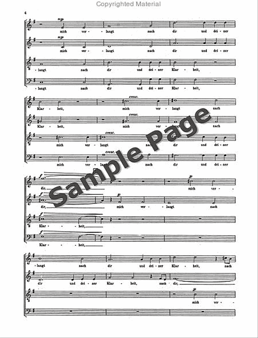Vom Wesen Und Vergehen Op. 45 4-Part scores gallery preview page 5