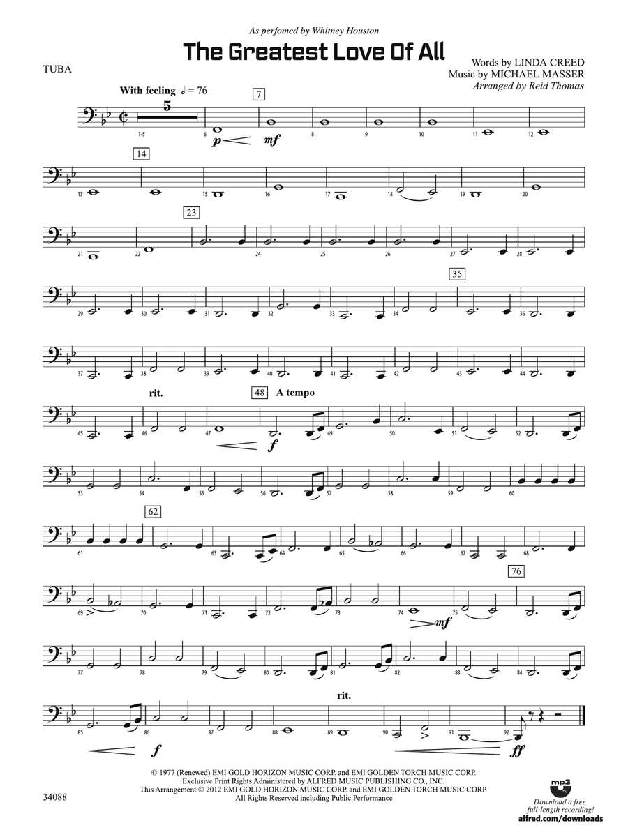 The Greatest Love of All: Tuba
