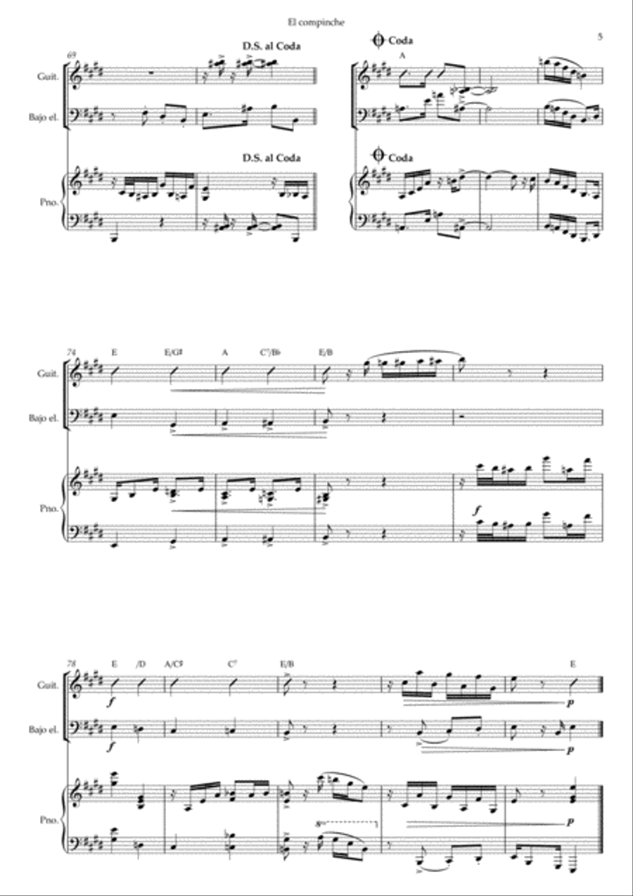 El compinche (milonga) String Duet scores gallery preview page 5