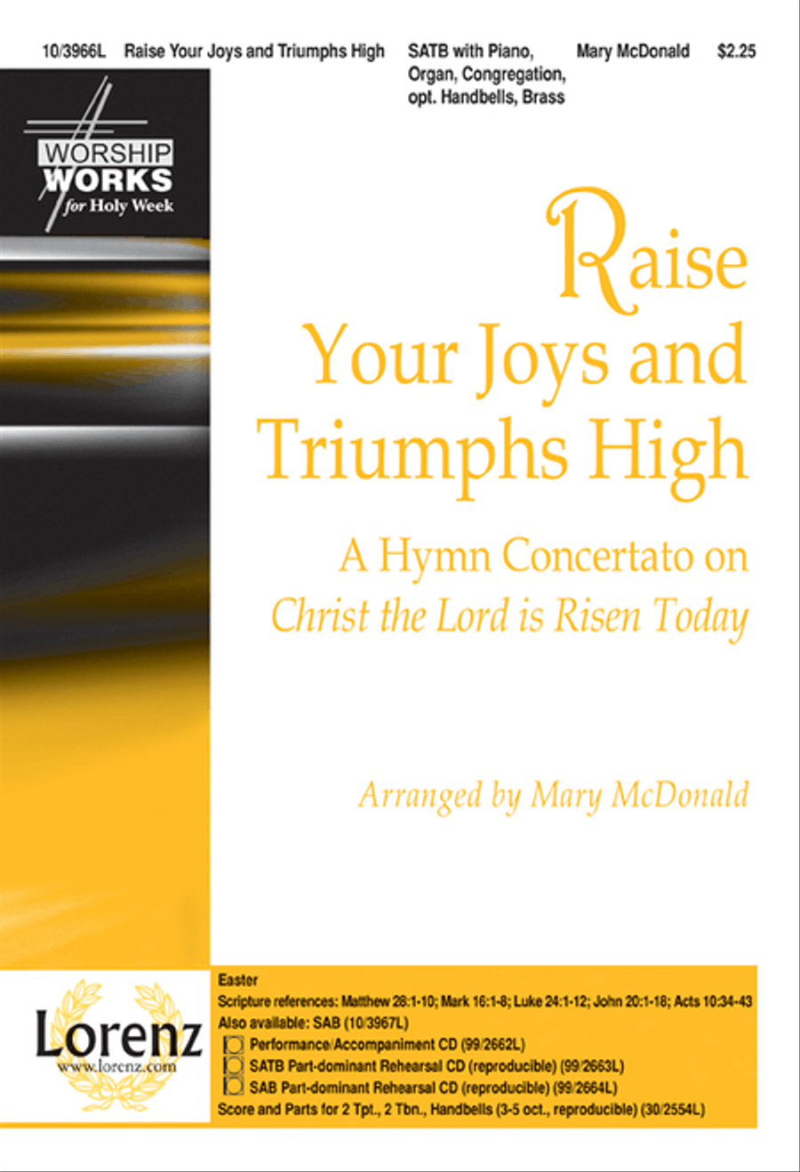 Raise Your Joys and Triumphs High 4-Part scores gallery preview page 1