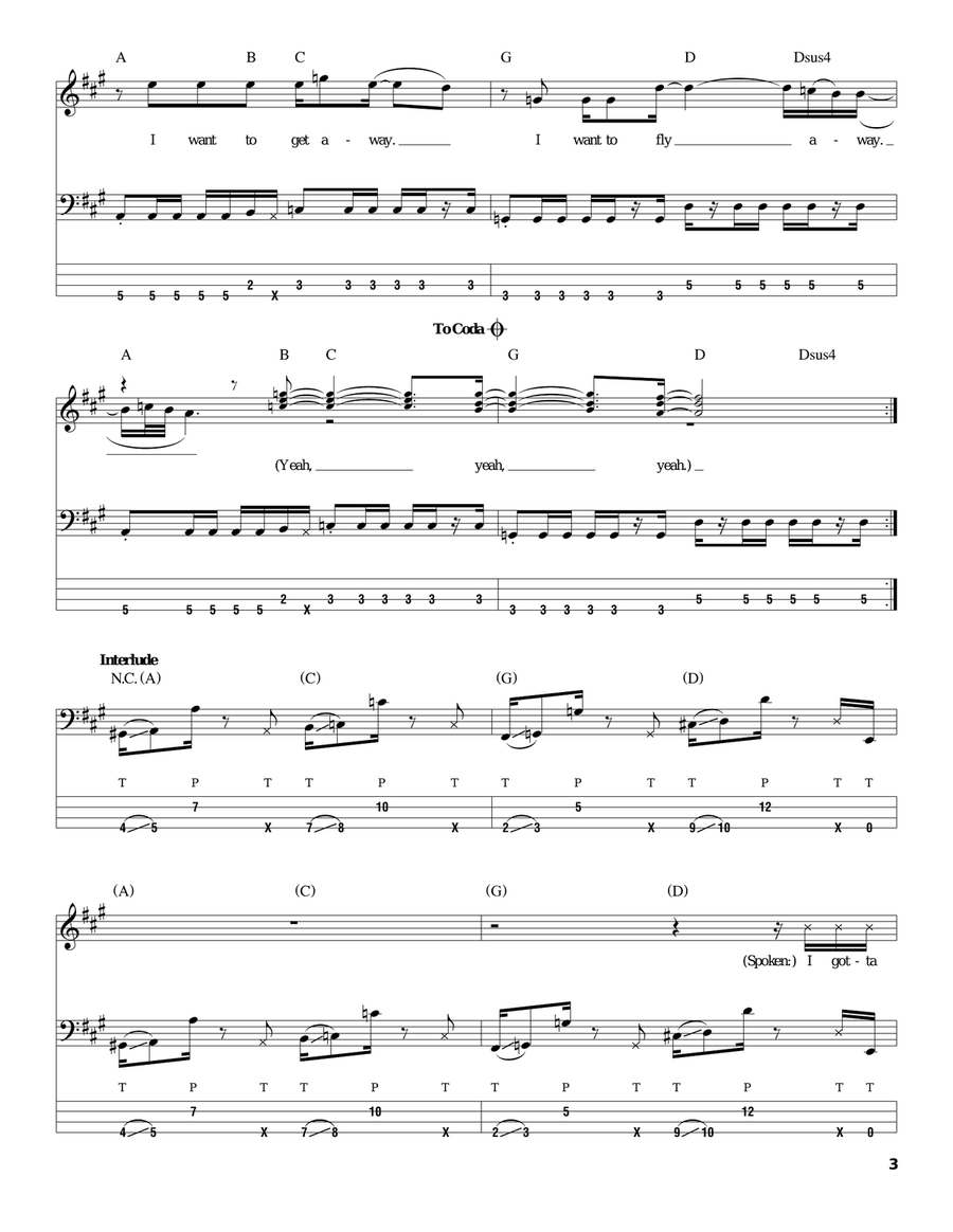Fly Away Acoustic Guitar scores gallery preview page 3