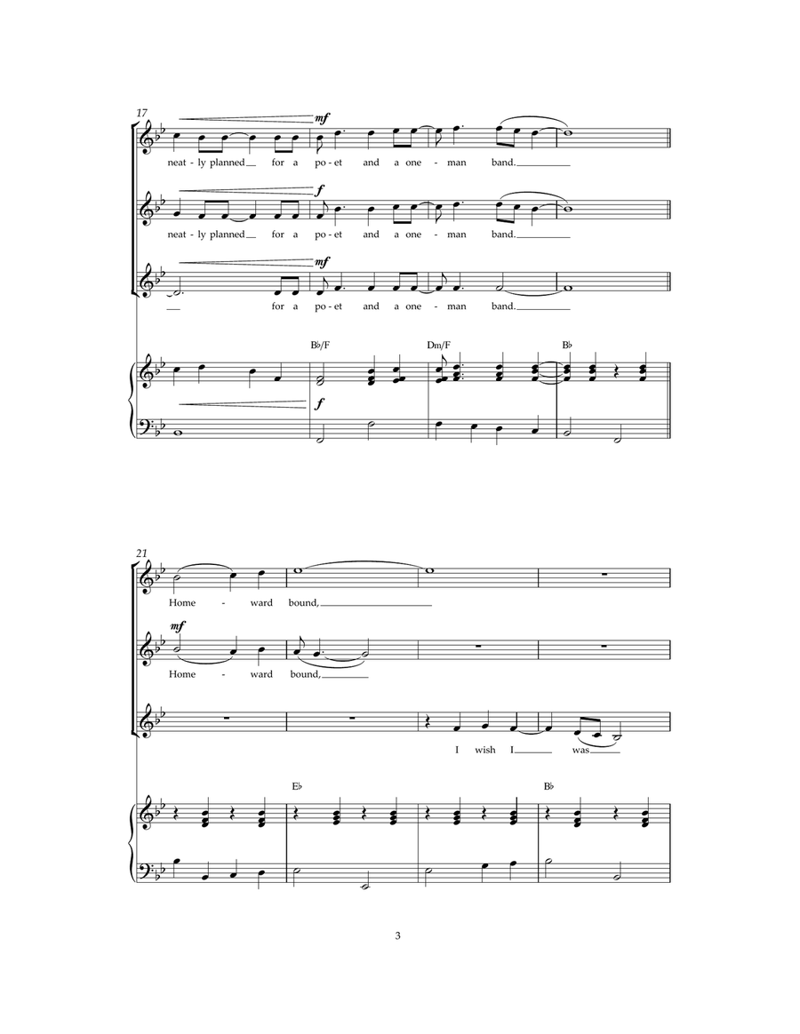 Homeward Bound Homeward Bound Choir scores gallery preview page 3