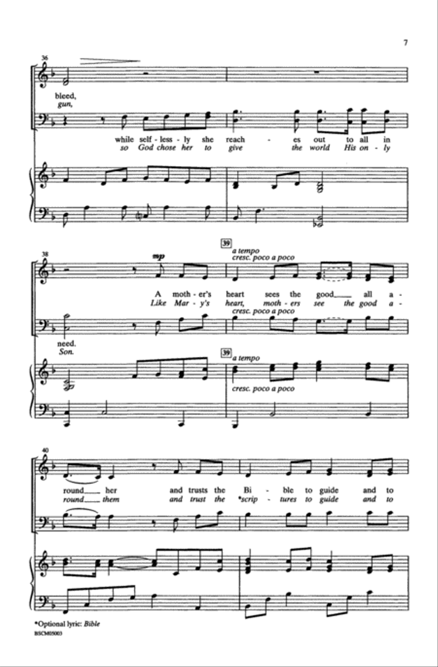 A Mother's Hands A Mother's Hands Choir scores gallery preview page 6