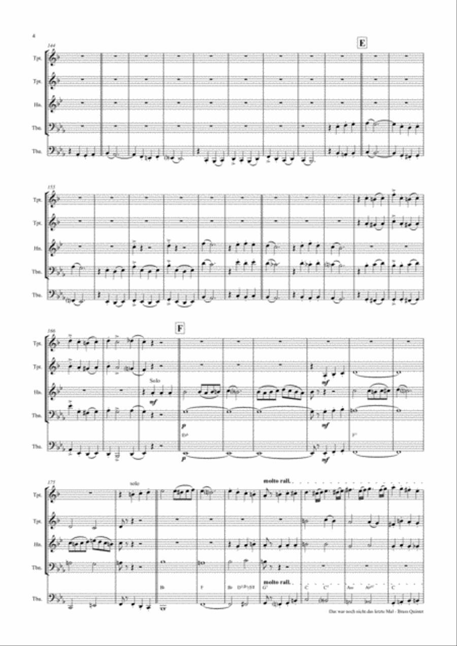 Das war noch nicht das letzte Mal - German Polka - Oktoberfest - Brass Quintet Brass Quintet scores gallery preview page 4