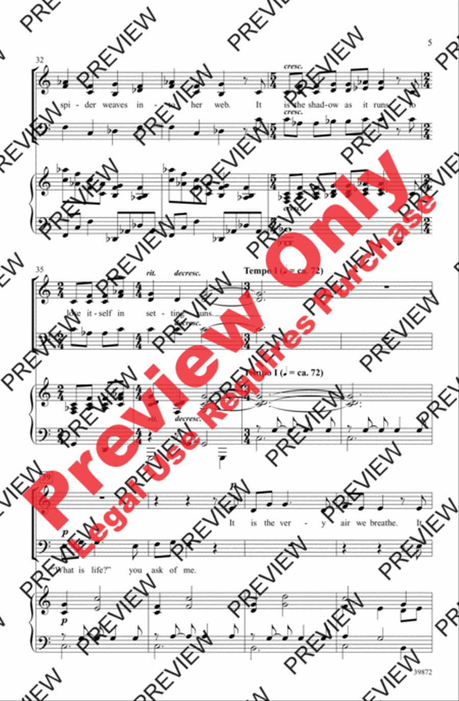 What Is Life? 3-Part scores gallery preview page 5