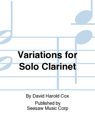Variations for Solo Clarinet