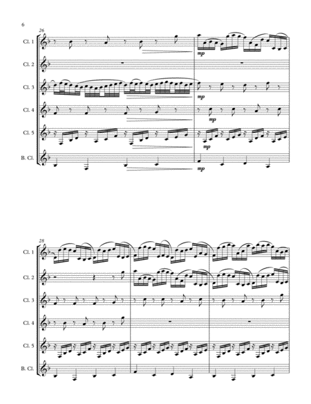 Pachelbel's Canon for Clarinet Sextet