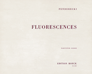 Book cover for Fluorescences For Orchestra Score