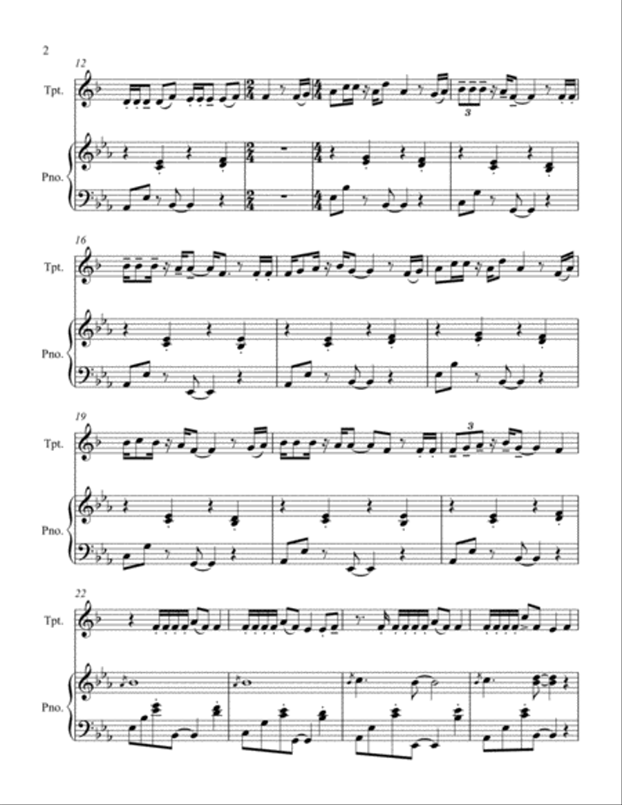 Memories Trumpet Solo scores gallery preview page 4