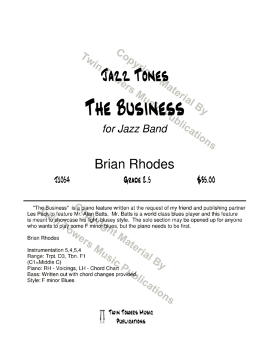 The Business Jazz Ensemble scores gallery preview page 2