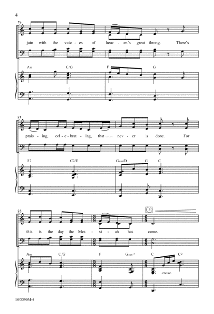 The Messiah Has Come 4-Part scores gallery preview page 4