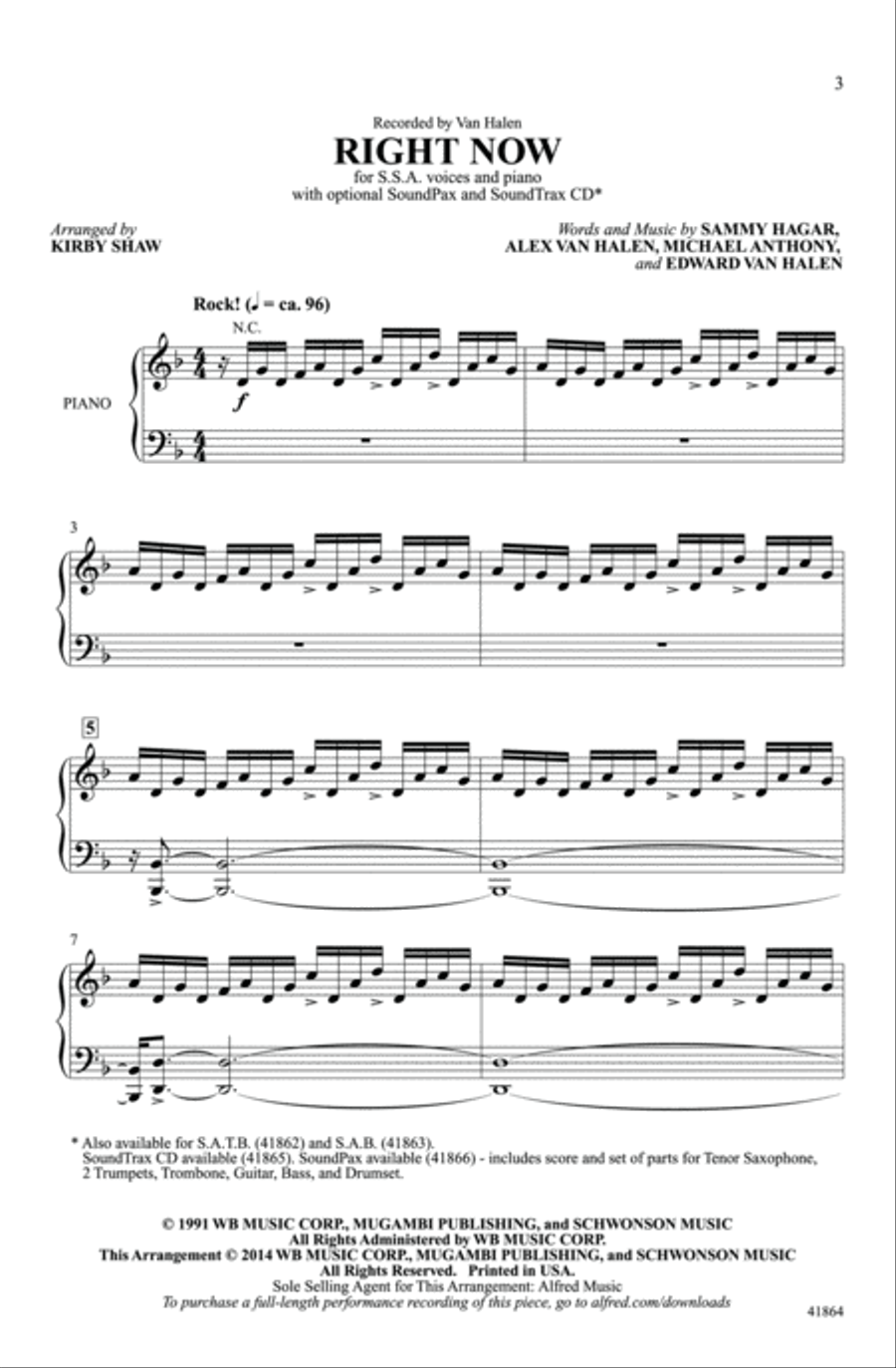 Right Now Right Now Choir scores gallery preview page 2