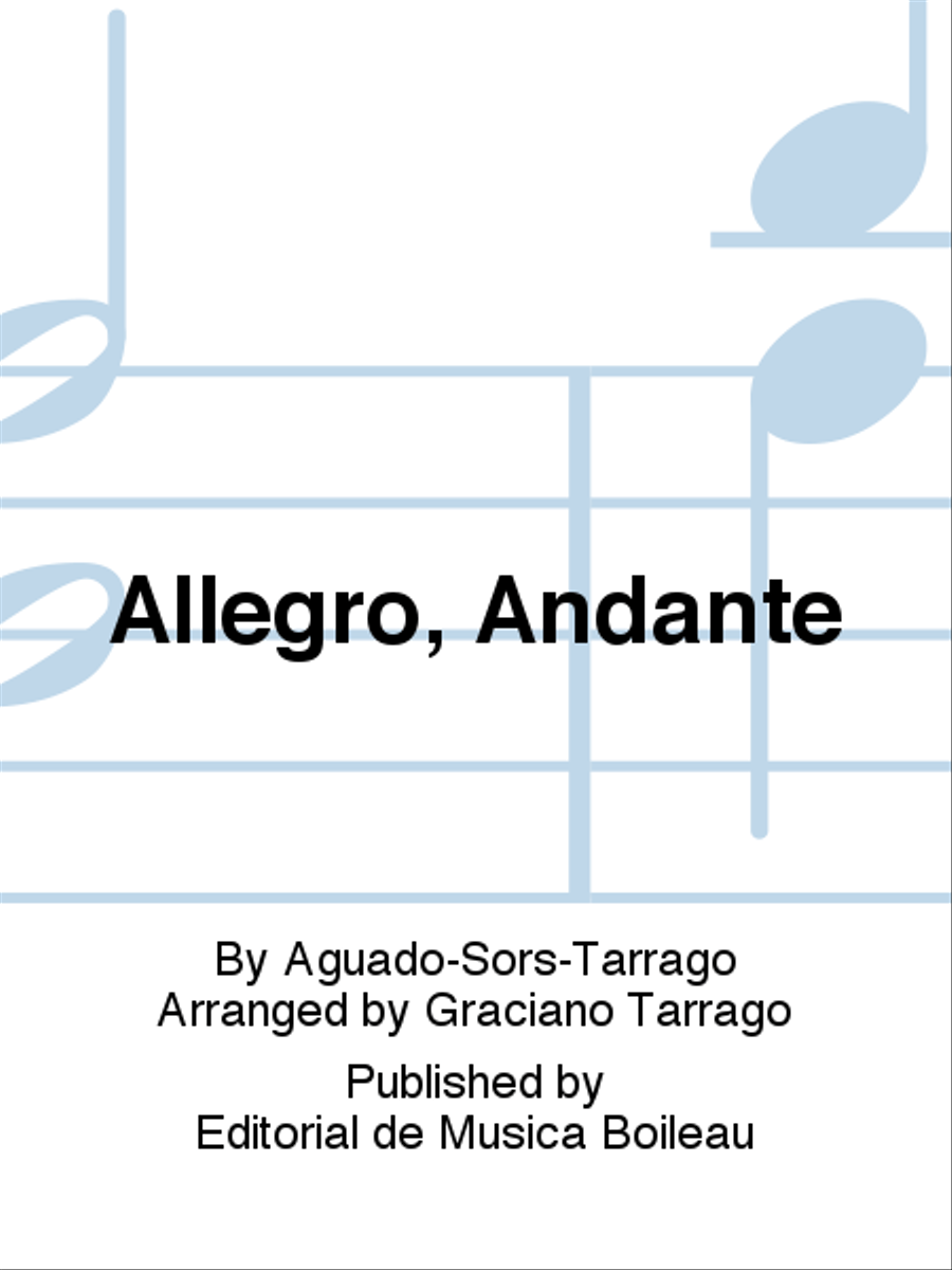 Allegro, Andante Allegro, Andante Classical Guitar scores gallery preview page 1