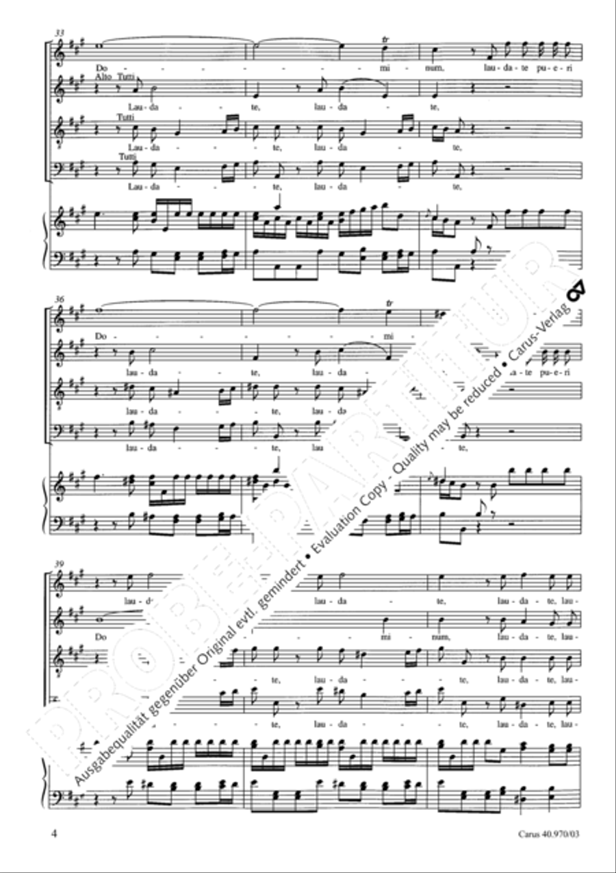 Laudate pueri SSA scores gallery preview page 5