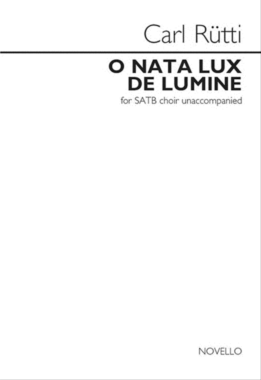 O Nata Lux de Lumine O Nata Lux de Lumine 4-Part scores gallery preview page 1