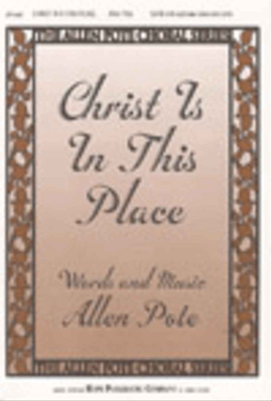 Christ Is in this Place Christ Is in this Place 4-Part scores gallery preview page 1
