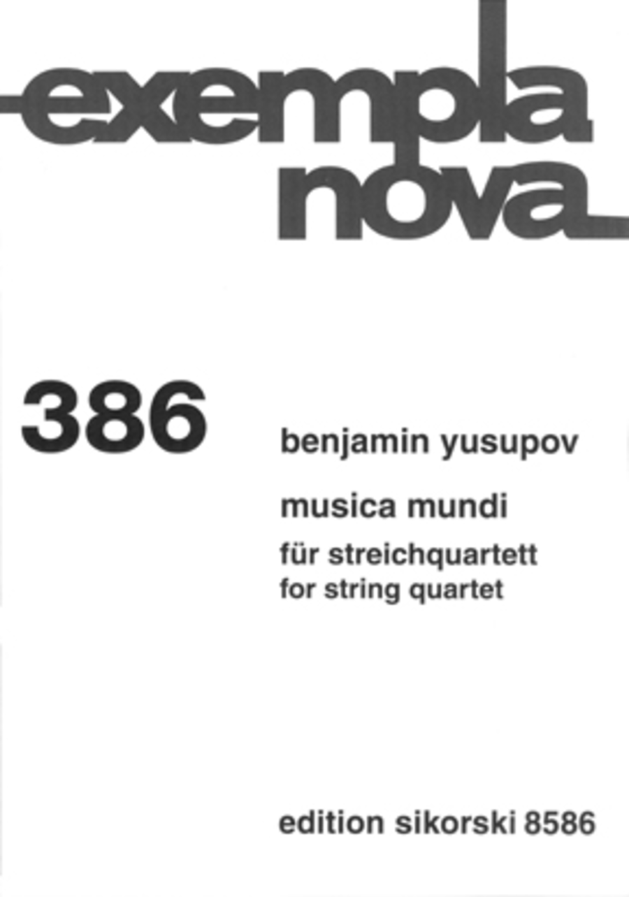 Musica Mundi For String Quartet Score/parts