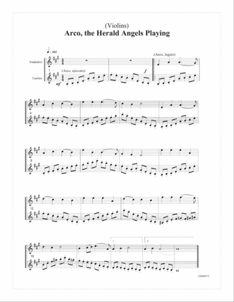 Carols for Violin Duets String Duet scores gallery preview page 3