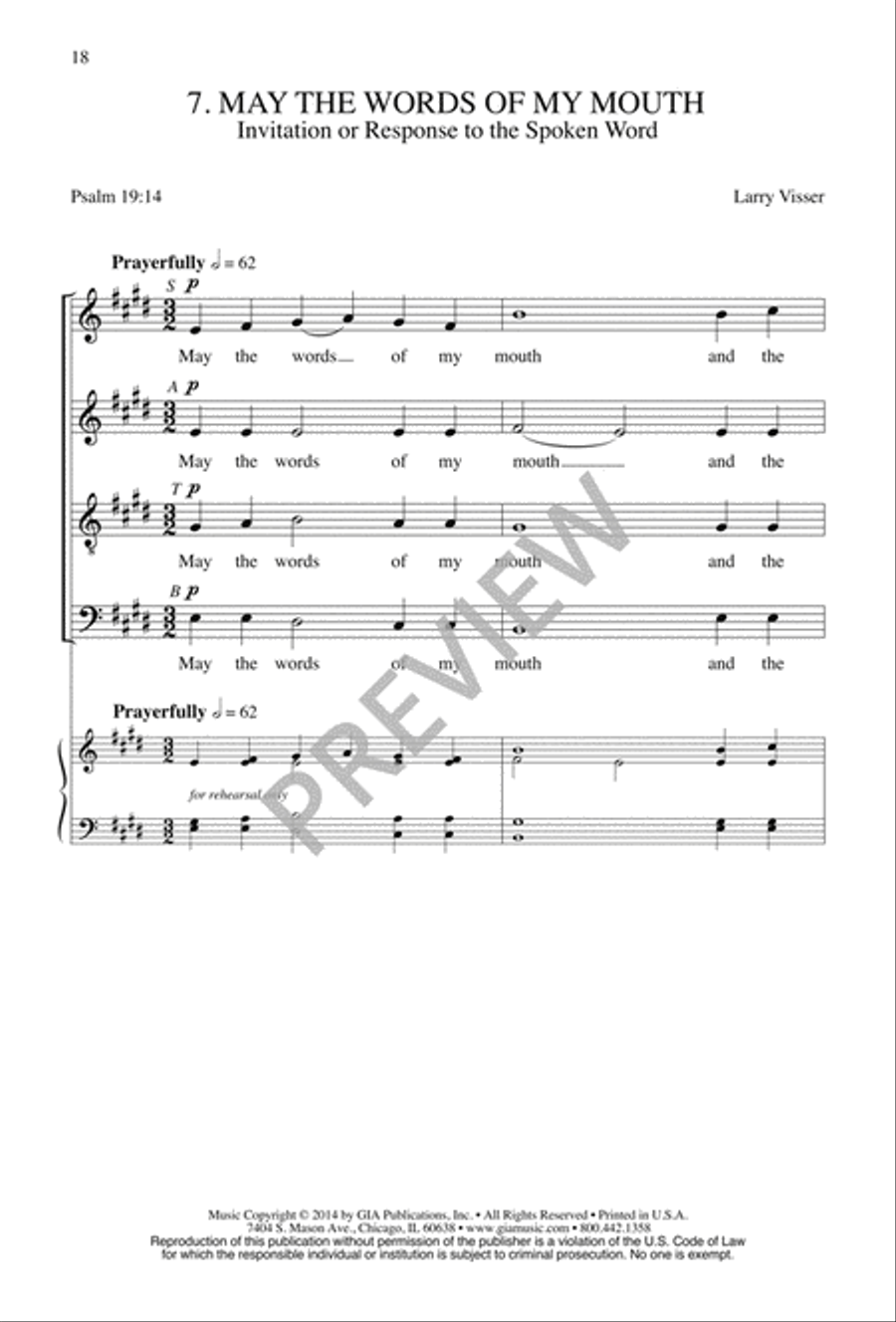 Seven Short Choral Meditations Divisi scores gallery preview page 18
