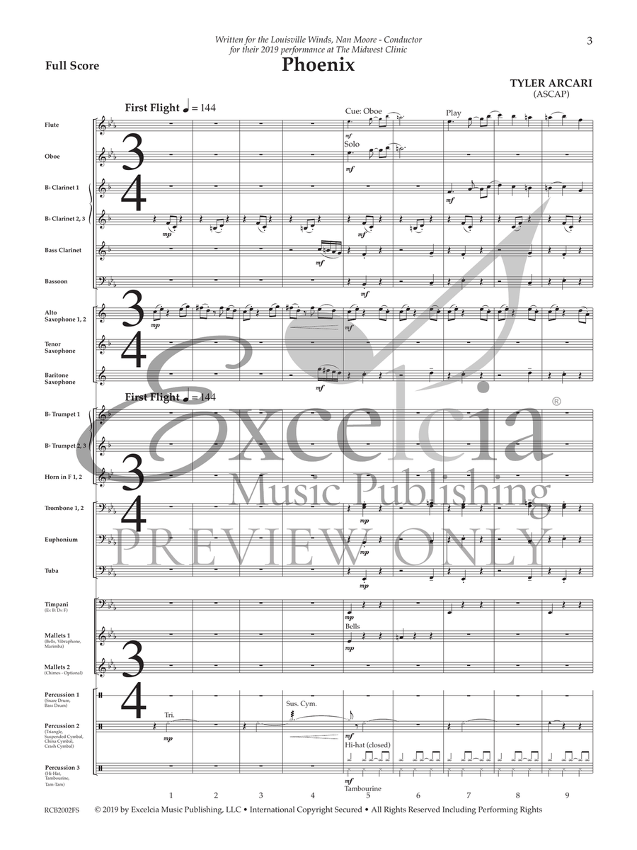Phoenix (Score) Concert Band scores gallery preview page 4