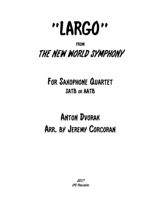 Book cover for Largo from The New World Symphony for Saxophone Quartet