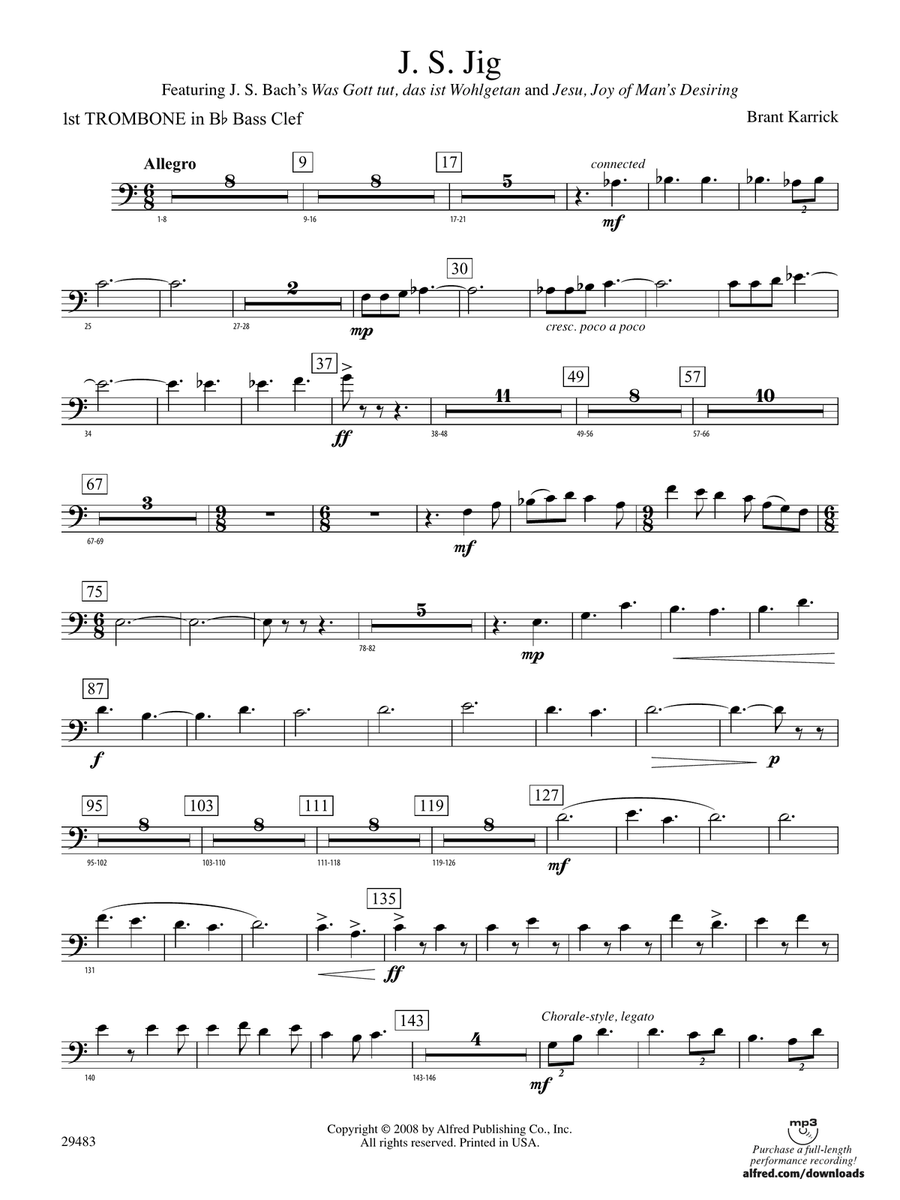 J.S. Jig: (World Part) 1st B-flat Trombone B.C.