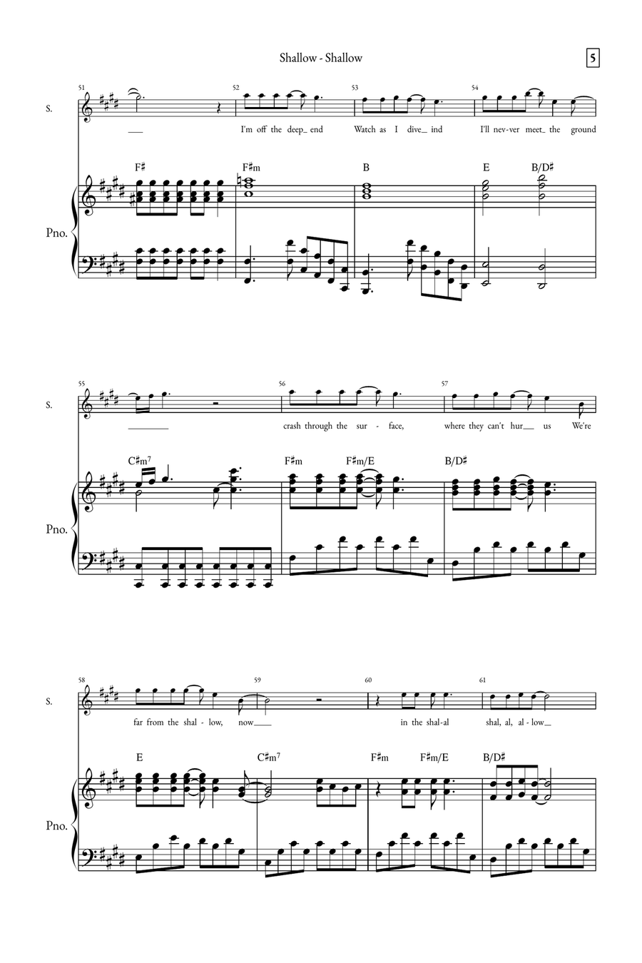 Shallow A Cappella scores gallery preview page 5