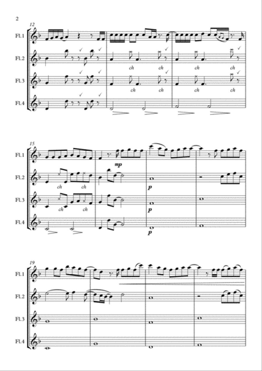 Too Good At Goodbyes Too Good At Goodbyes Woodwind Quartet scores gallery preview page 2