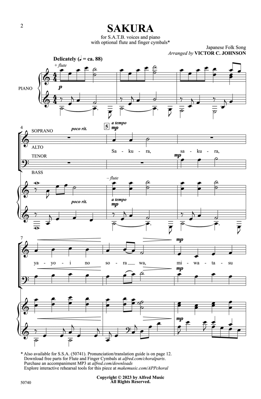 Sakura Sakura Choir scores gallery preview page 1