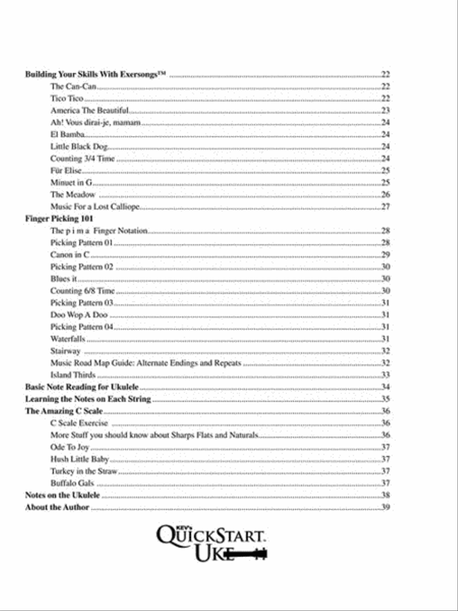 Ukulele 101 Guitar Tablature scores gallery preview page 4