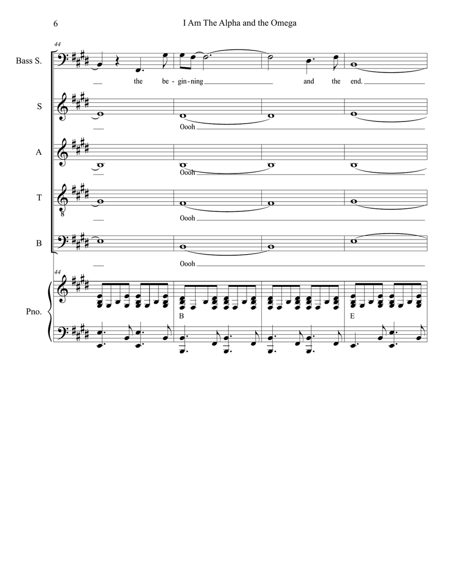 I Am The Alpha And The Omega 4-Part scores gallery preview page 6