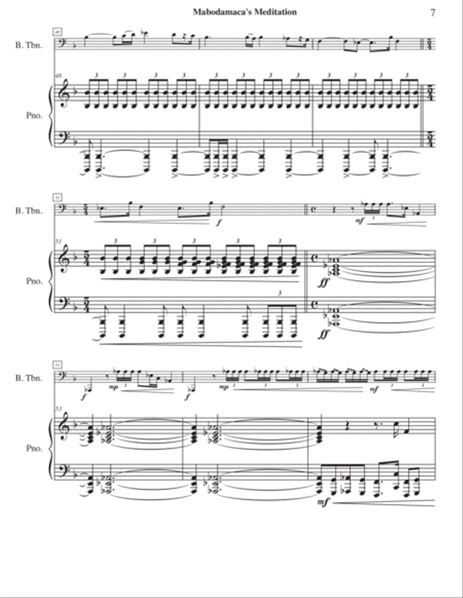 Mabodamaca's Meditation Trombone scores gallery preview page 6