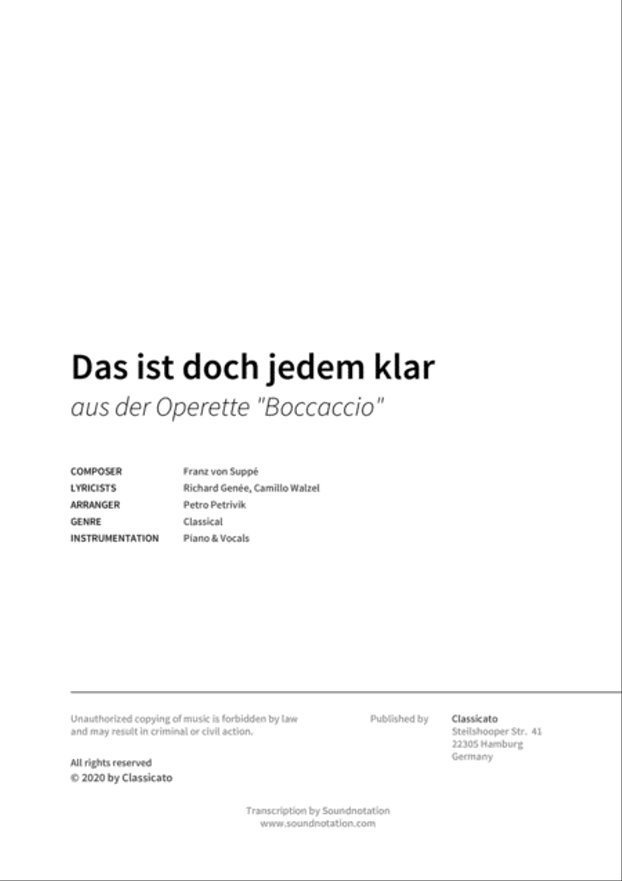 Das ist doch jedem klar Das ist doch jedem klar Piano, Vocal, Guitar scores gallery preview page 2
