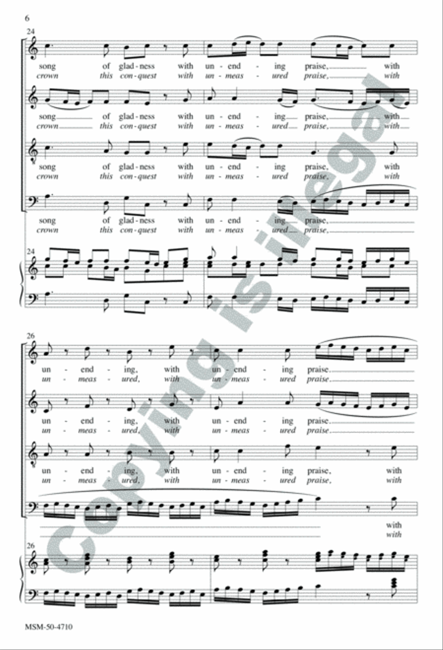 Sing unto God from Judas Maccabaeus 4-Part scores gallery preview page 6